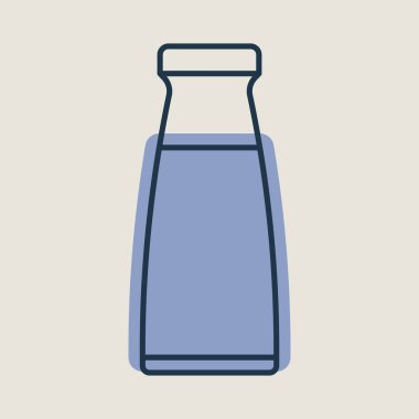 Süt şişesi vektör simgesi. Süt ürünleri tabelası. Yemek pişirme web sitesi ve uygulama tasarımı, logo, uygulama, UI için grafik sembolü