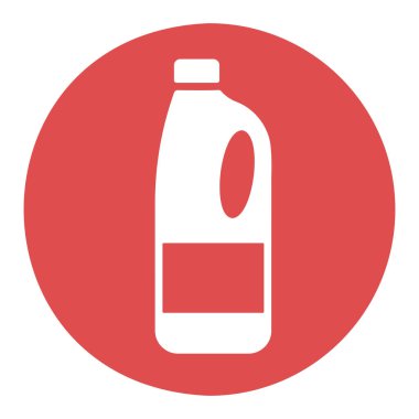Süt plastik şişe vektör simgesi. Süt ürünleri tabelası. Yemek pişirme web sitesi ve uygulama tasarımı, logo, uygulama, UI için grafik sembolü
