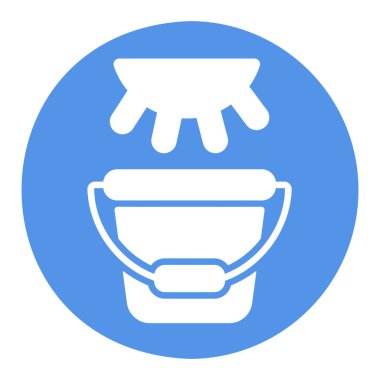 İnek memesi ve kova. Taze süt vektör simgesi. Süt ürünleri tabelası. Yemek pişirme web sitesi ve uygulama tasarımı, logo, uygulama, UI için grafik sembolü