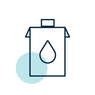 Süt kutusu vektör simgesi. Süt ürünleri tabelası. Yemek pişirme web sitesi ve uygulama tasarımı, logo, uygulama, UI için grafik sembolü