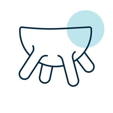İnek memesi vektör simgesi. Süt ürünleri tabelası. Yemek pişirme web sitesi ve uygulama tasarımı, logo, uygulama, UI için grafik sembolü