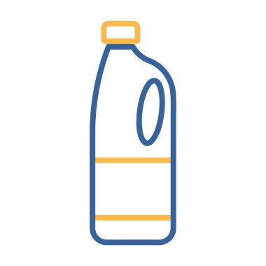 Süt plastik şişe vektör simgesi. Süt ürünleri tabelası. Yemek pişirme web sitesi ve uygulama tasarımı, logo, uygulama, UI için grafik sembolü