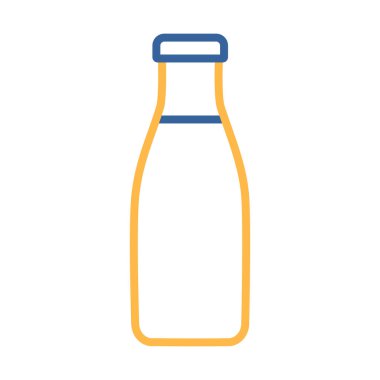 Süt şişesi ikon vektörü. Süt ürünleri tabelası. Yemek pişirme web sitesi ve uygulama tasarımı, logo, uygulama, UI için grafik sembolü