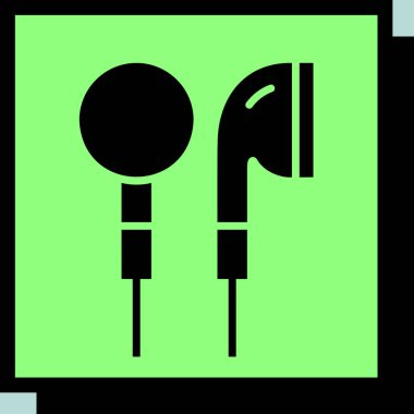 Kulaklık vektörü Neo-gaddarlık ikonu. Müzik ve ses web sitesi için grafik sembolü ve uygulama tasarımı, logo, uygulama, UI