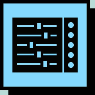 Konsol vektörü Neo-gaddarlık simgesini karıştırıyorum. Müzik ve ses web sitesi için grafik sembolü ve uygulama tasarımı, logo, uygulama, UI