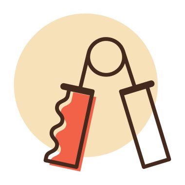 Elle kavrama vektör simgesi. Fitness ve kilo kaybı web sitesi için grafik sembolü ve uygulama tasarımı, logo, uygulama, UI