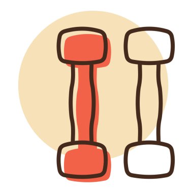 Dambıl fitness dambıl vektör simgesi. Fitness ve kilo kaybı web sitesi için grafik sembolü ve uygulama tasarımı, logo, uygulama, UI