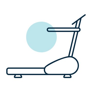 Yürümek ve vektör simgesini çalıştırmak için fitness egzersiz koşu bandı cihazı. Fitness ve kilo kaybı web sitesi için grafik sembolü ve uygulama tasarımı, logo, uygulama, UI