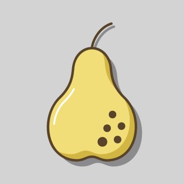 Pear vector icon. Graph symbol for food and drinks web site, apps design, mobile apps and print media, logo, UI