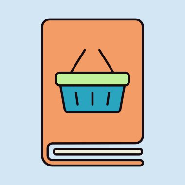 Katalog çarpım vektör simgesi. E-ticaret tabelası. Web sitenizin tasarımı için grafik sembolü, logo, uygulama, UI