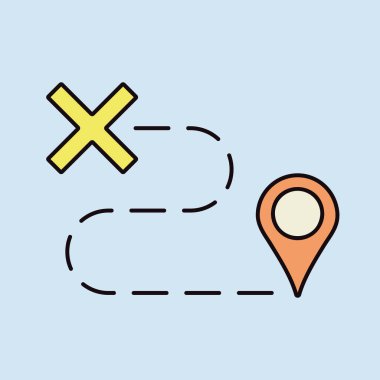 Yönlendirme simgesi. Navigasyon işareti. Seyahat ve turizm web sitesi ve uygulama tasarımı, logo, uygulama, UI için grafik sembolü