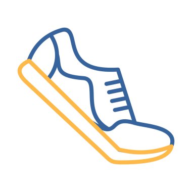 Koşu ayakkabısı vektör simgesi. Fitness, spor ve spor tabelası. Fitness ve kilo kaybı web sitesi için grafik sembolü ve uygulama tasarımı, logo, uygulama, UI