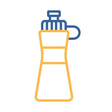 Spor su şişesi plastik vektör ikonu. Fitness ve kilo kaybı web sitesi için grafik sembolü ve uygulama tasarımı, logo, uygulama, UI