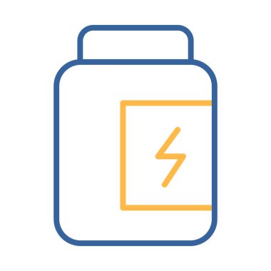 Enerji takviye vektör simgesi. Fitness ve kilo kaybı web sitesi için grafik sembolü ve uygulama tasarımı, logo, uygulama, UI