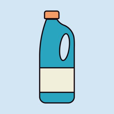 Süt plastik şişe vektör simgesi. Süt ürünleri tabelası. Yemek pişirme web sitesi ve uygulama tasarımı, logo, uygulama, UI için grafik sembolü