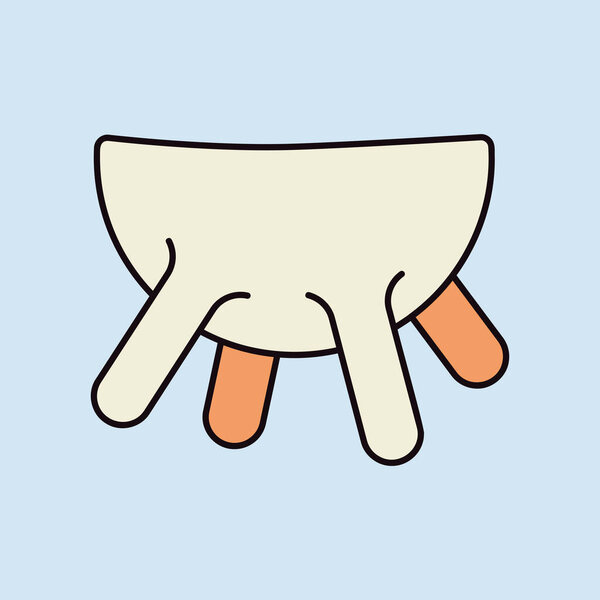Cow udder vector icon. Dairy product sign. Graph symbol for cooking web site and apps design, logo, app, UI