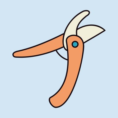 Budama makası, bahçe kesicileri vektör ikonu. Tarım, bahçe ve bitkiler için grafik sembolü Web sitesi ve uygulama tasarımı, logo, uygulama, UI