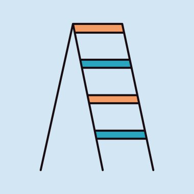 Bahçe merdivenleri, merdiven vektör ikonu. Tarım, bahçe ve bitkiler için grafik sembolü Web sitesi ve uygulama tasarımı, logo, uygulama, UI