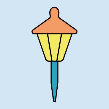 Küçük bahçe ışığı vektör simgesi. Güneş enerjili lamba işareti. Tarım, bahçe ve bitkiler için grafik sembolü Web sitesi ve uygulama tasarımı, logo, uygulama, UI