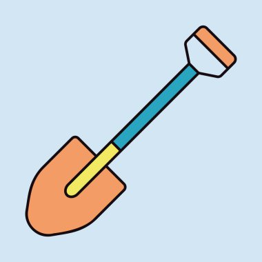 Bahçe küreği izole vektör ikonu. Tarım, bahçe ve bitkiler için grafik sembolü Web sitesi ve uygulama tasarımı, logo, uygulama, UI