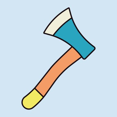 Bahçe baltası izole vektör simgesi. Tarım, bahçe ve bitkiler için grafik sembolü Web sitesi ve uygulama tasarımı, logo, uygulama, UI