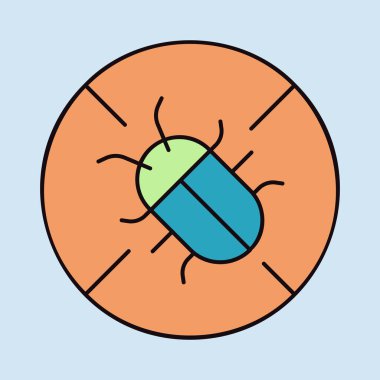 Böcekleri kontrol et. Bitkileri yıkıcı vektör ikonundan koruyorum. Tarım, bahçe ve bitkiler için grafik sembolü Web sitesi ve uygulama tasarımı, logo, uygulama, UI