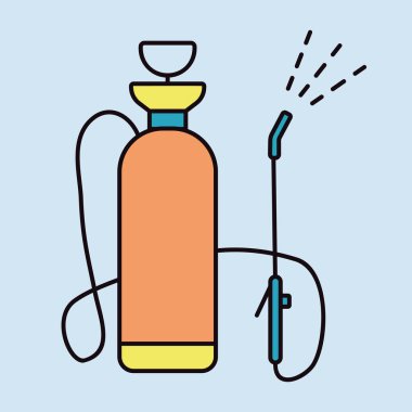 Bahçe spreyi izole edilmiş vektör simgesi. Tarım, bahçe ve bitkiler için grafik sembolü Web sitesi ve uygulama tasarımı, logo, uygulama, UI