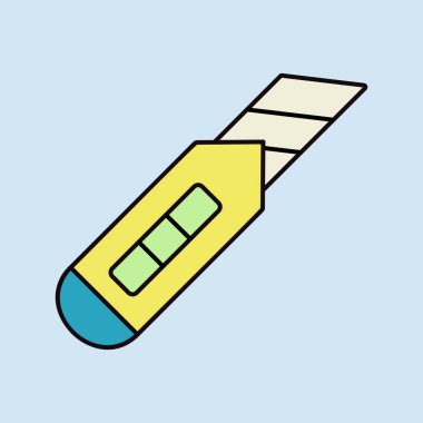 İnşaat amaçlı bıçak vektör ikonu. İnşaat, onarım ve inşaat. Web sitenizin tasarımı için grafik sembolü, logo, uygulama, UI