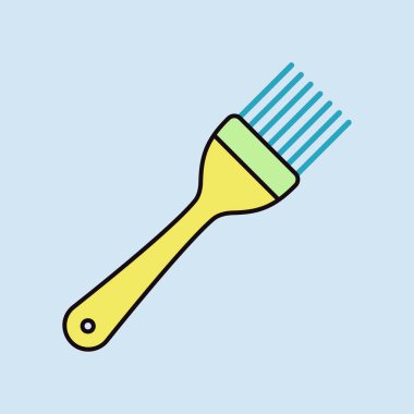 Silikon pişirme fırçası vektör renk simgesi. Mutfak aletleri. Yemek pişirme web sitesi tasarımı, logo, uygulama, UI için grafik sembolü