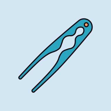 Fındıkkıran kerpeten vektör renk simgesi. Mutfak aletleri. Yemek pişirme web sitesi tasarımı, logo, uygulama, UI için grafik sembolü