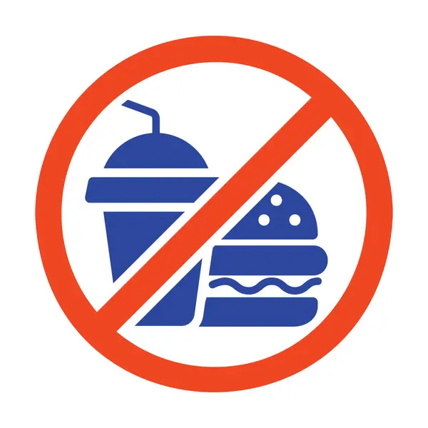 No fast food and drink vector solid icon. Graph symbol for fitness and weight loss web site and apps design, logo, app, UI