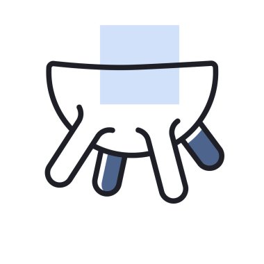 İnek memesi vektör simgesi. Süt ürünleri tabelası. Yemek pişirme web sitesi ve uygulama tasarımı, logo, uygulama, UI için grafik sembolü