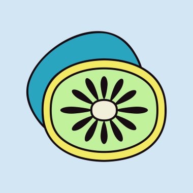 Kiwi vector icon. Graph symbol for food and drinks web site, apps design, mobile apps and print media, logo, UI