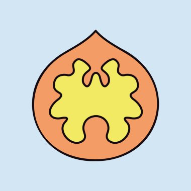 Walnut vector icon. Graph symbol for food and drinks web site, apps design, mobile apps and print media, logo, UI