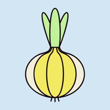 Soğan izole tasarım vektör simgesi. Sebze işareti. Gıda ve içecek web sitesi için grafik sembolü, uygulama tasarımı, mobil uygulamalar ve yazdırma ortamı, logo, UI