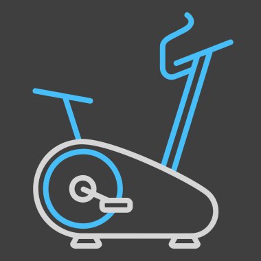 Koyu arkaplan simgesi üzerinde bisiklet vektörünü çalıştır. Fitness ve kilo kaybı web sitesi için grafik sembolü ve uygulama tasarımı, logo, uygulama, UI