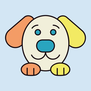 Köpek vektörü simgeyi izole etti. Evcil hayvan işareti. Evcil hayvan ve veteriner web sitesi ve uygulama tasarımı, logo, uygulama, UI için grafik sembolü