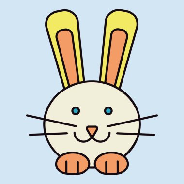 Rabbit vector isolated icon. Pet animal sign. Graph symbol for pet and veterinary web site and apps design, logo, app, UI