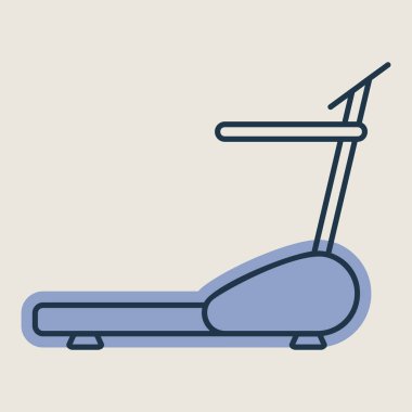 Yürümek ve vektör simgesini çalıştırmak için fitness egzersiz koşu bandı cihazı. Fitness ve kilo kaybı web sitesi için grafik sembolü ve uygulama tasarımı, logo, uygulama, UI