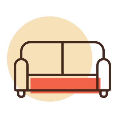 Koltuk vektör simgesi. Mobilya, web sitesi ve uygulama tasarımı için grafik sembolü, logo, uygulama, UI