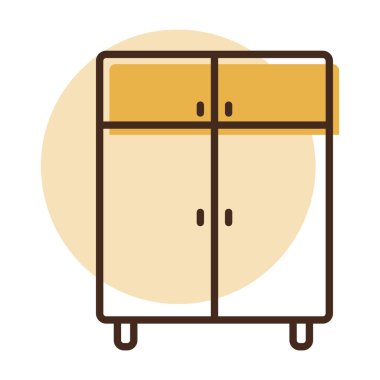 Dolap vektör simgesi. Mobilya, web sitesi ve uygulama tasarımı için grafik sembolü, logo, uygulama, UI