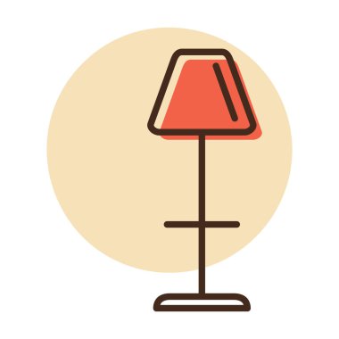Yer lambası vektör simgesi. Gece lambası işareti. Mobilya, web sitesi ve uygulama tasarımı için grafik sembolü, logo, uygulama, UI