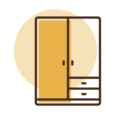 Dolap vektör simgesi. Mobilya, web sitesi ve uygulama tasarımı için grafik sembolü, logo, uygulama, UI