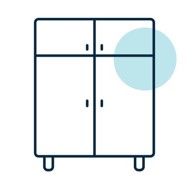 Dolap vektör simgesi. Mobilya, web sitesi ve uygulama tasarımı için grafik sembolü, logo, uygulama, UI