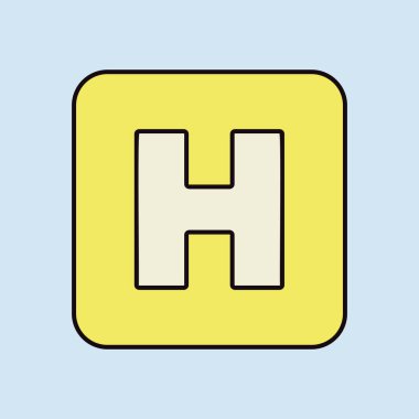 Hastane vektör düz simgesi. İlaç ve sağlık sigortası, tıbbi destek işareti. Tıbbi web sitesi ve uygulama tasarımı için grafik sembolü, logo, uygulama, UI