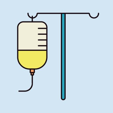 IV vektör düz simgesi. İlaç ve sağlık sigortası, tıbbi destek işareti. Tıbbi web sitesi ve uygulama tasarımı için grafik sembolü, logo, uygulama, UI