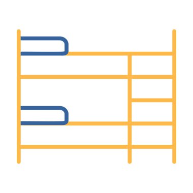 Ranza yatağı vektör simgesi. Mobilya, web sitesi ve uygulama tasarımı için grafik sembolü, logo, uygulama, UI