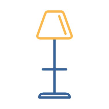 Yer lambası vektör simgesi. Gece lambası işareti. Mobilya, web sitesi ve uygulama tasarımı için grafik sembolü, logo, uygulama, UI