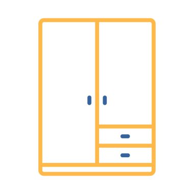 Dolap vektör simgesi. Mobilya, web sitesi ve uygulama tasarımı için grafik sembolü, logo, uygulama, UI