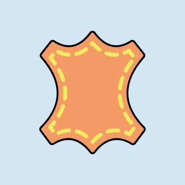 Deri düz ikon. Çiftlik hayvanı işareti. Web sitenizin tasarımı için grafik sembolü, logo, uygulama, UI. Vektör illüstrasyonu